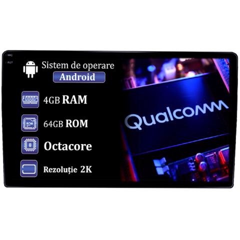 Hyundai - Navigatie dedicata Hyundai AZERA 2006-2010, 4GB RAM 64GB ROM, Procesor Qualcomm Octacore, Android 14, Rezolutie 2K, Display QLED 9", DSP, Carplay&Android Auto, SIM 4G