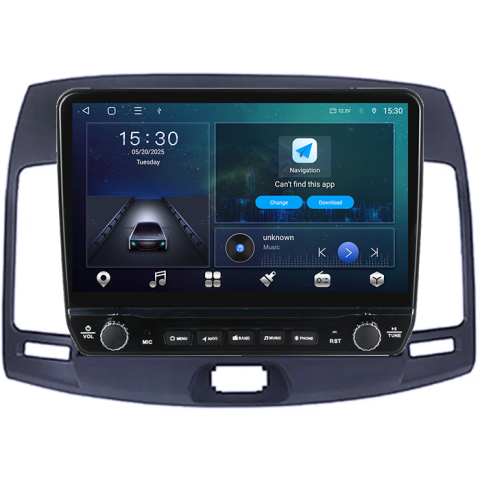Navigatie dedicata Hyundai Elantra 2006-2011 Tesla cu butoane rotative model 2024, 4GB RAM 64GB ROM, Procesor Quadcore, Android 14, Display QLED 10", DSP, Carplay&Android Auto [4]