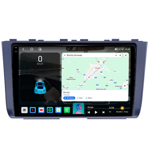 Navigatie dedicata Hyundai Creta 2 IX25 2021, 4GB RAM 64GB ROM, Procesor Qualcomm Octacore, Android 14, Rezolutie 2K, Display QLED 9", DSP, Carplay&Android Auto, SIM 4G [1]