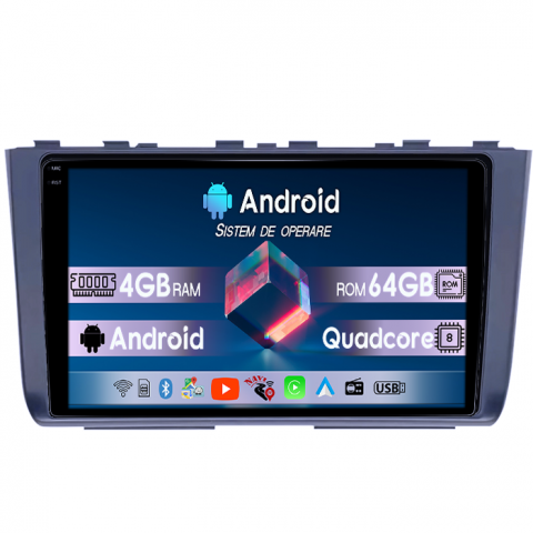 Hyundai - Navigatie dedicata Hyundai Creta 2 IX25 2021, 4GB RAM 64GB ROM, Quad Core, Display 9" QLED 1K, Carplay, Android 14, Bluetooth, Magazin Play, Suport Camere AHD