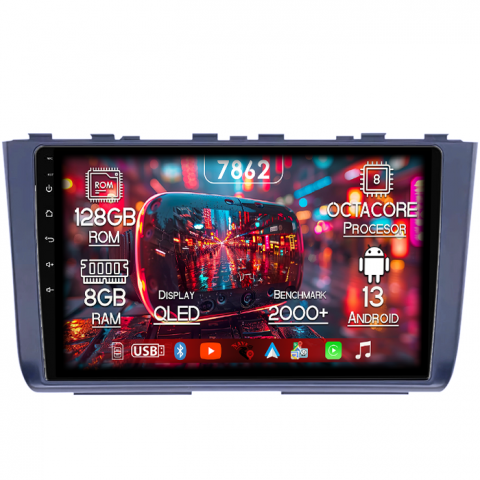 Hyundai - Navigatie dedicata Hyundai Creta 2 IX25 2021, 8GB RAM 128GB ROM, Octacore, Platforma 7862,Android 13, Display QLED 9”, Suporta camera 360º, DSP, Carplay&Android Auto, SIM 4G, Ventilator Activ