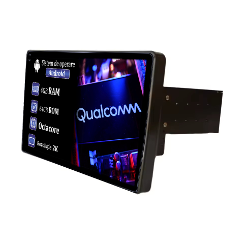 Navigatii Universale - Navigatie Universala 1DIN, 4GB RAM 64GB ROM, Procesor Qualcomm Octacore, Android 14, Rezolutie 2K, Display QLED 9", DSP, Carplay&Android Auto, SIM 4G