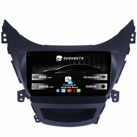 Navigatii Dedicate - Navigatie dedicata Hyundai Elantra 2011-2016, DUDU3, 4GB RAM 64GB ROM, Octacore, Platforma 8581, Android, Display QLED 9", DSP, Carplay&AndroidAuto