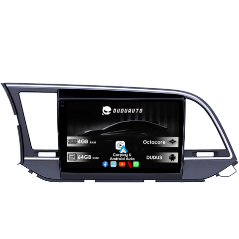 Navigatii Dedicate - Navigatie dedicata Hyundai Elantra 2016-2020, DUDU3, 4GB RAM 64GB ROM, Octacore, Platforma 8581, Android, Display QLED 9", DSP, Carplay&AndroidAuto