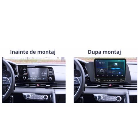Navigatie dedicata Hyundai Elantra 2021 Tesla cu butoane rotative model 2024, 4GB RAM 64GB ROM, Procesor Quadcore, Android 14, Display QLED 10", DSP, Carplay&Android Auto [5]
