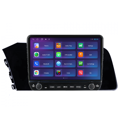 Navigatie dedicata Hyundai Elantra 2021 Tesla cu butoane rotative model 2024, 4GB RAM 64GB ROM, Procesor Quadcore, Android 14, Display QLED 10", DSP, Carplay&Android Auto [2]