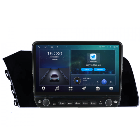Navigatie dedicata Hyundai Elantra 2021 Tesla cu butoane rotative model 2024, 4GB RAM 64GB ROM, Procesor Quadcore, Android 14, Display QLED 10", DSP, Carplay&Android Auto [4]