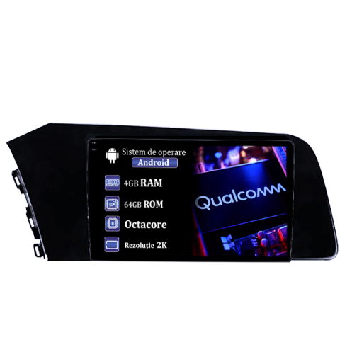 Elantra - Navigatie dedicata Hyundai Elantra 2021, 4GB RAM 64GB ROM, Procesor Qualcomm Octacore, Android 14, Rezolutie 2K, Display QLED 9", DSP, Carplay&Android Auto, SIM 4G