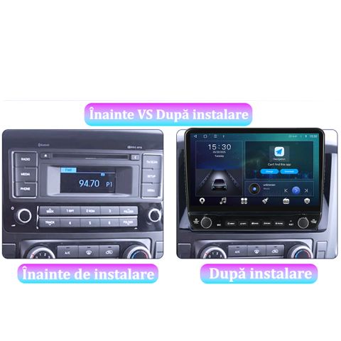 Navigatie dedicata Hyundai H350 Tesla cu butoane rotative model 2024, 4GB RAM 64GB ROM, Procesor Quadcore, Android 14, Display QLED 10", DSP, Carplay&Android Auto [1]