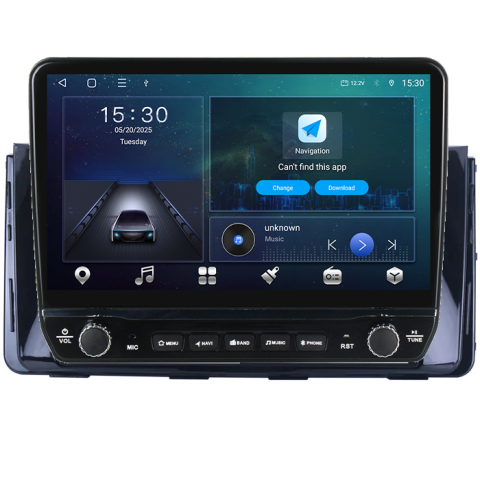 Navigatie dedicata Hyundai H350 Tesla cu butoane rotative model 2024, 4GB RAM 64GB ROM, Procesor Quadcore, Android 14, Display QLED 10", DSP, Carplay&Android Auto [6]