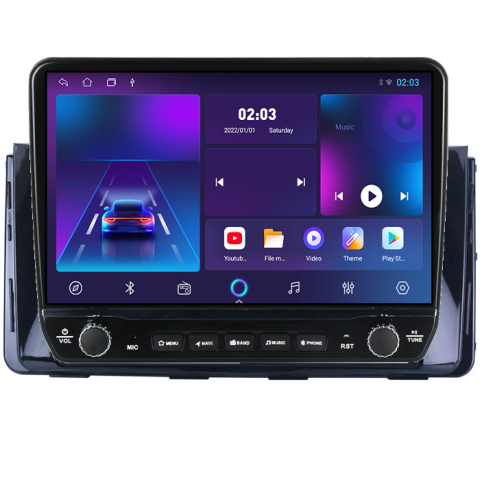 Navigatie dedicata Hyundai H350 Tesla cu butoane rotative model 2024, 4GB RAM 64GB ROM, Procesor Quadcore, Android 14, Display QLED 10", DSP, Carplay&Android Auto [5]