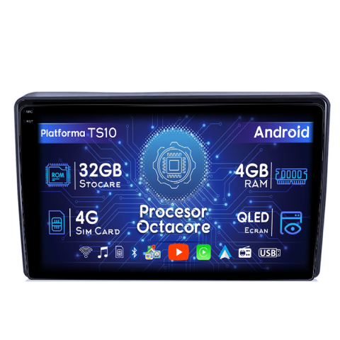 H1 2007-2015 - Navigatie dedicata Hyundai H1 2007-2015, 4GB RAM 32GB ROM, Octacore, Android 14, Display QLED 1K 9", DSP, Carplay&Android Auto, SIM 4G, Bluetooth, Ventilator Activ