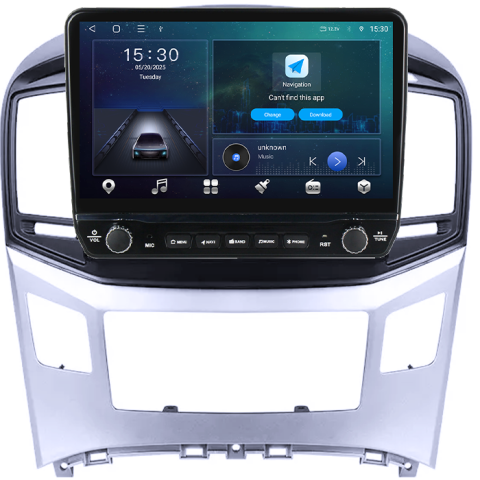 Navigatie dedicata Hyundai H1 2017-2018 Tesla cu butoane rotative model 2024, 4GB RAM 64GB ROM, Procesor Quadcore, Android 14, Display QLED 10", DSP, Carplay&Android Auto [5]