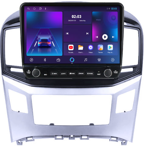 Navigatie dedicata Hyundai H1 2017-2018 Tesla cu butoane rotative model 2024, 4GB RAM 64GB ROM, Procesor Quadcore, Android 14, Display QLED 10", DSP, Carplay&Android Auto [4]