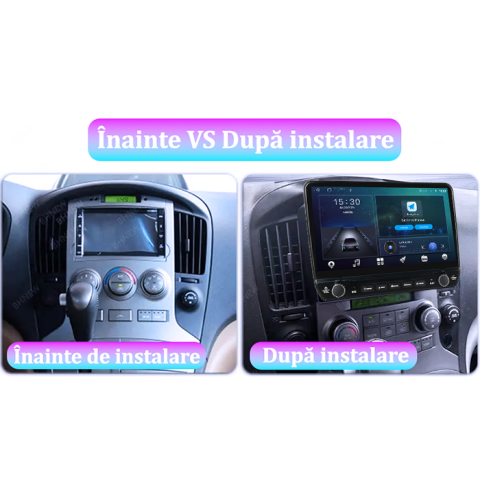 Navigatie dedicata Hyundai H1 2019 Tesla cu butoane rotative model 2024, 4GB RAM 64GB ROM, Procesor Quadcore, Android 14, Display QLED 10", DSP, Carplay&Android Auto [3]