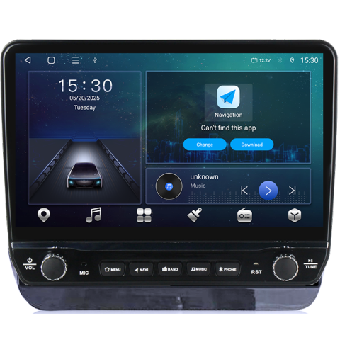 Navigatie dedicata Hyundai H1 2019 Tesla cu butoane rotative model 2024, 4GB RAM 64GB ROM, Procesor Quadcore, Android 14, Display QLED 10", DSP, Carplay&Android Auto [6]