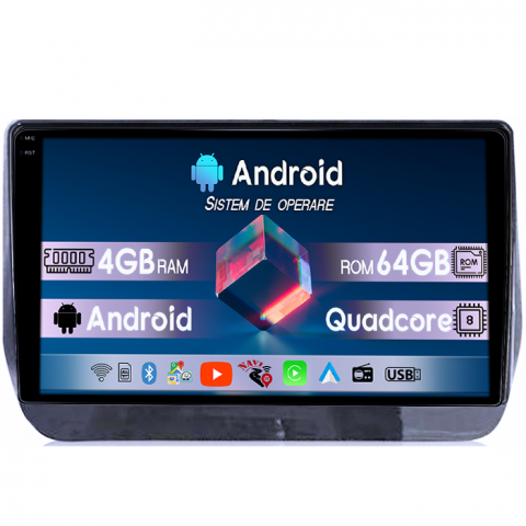 Hyundai - Navigatie dedicata Hyundai H1 2019, 4GB RAM 64GB ROM, Quad Core, Display 9" QLED 1K, Carplay, Android 14, Bluetooth, Magazin Play, Suport Camere AHD