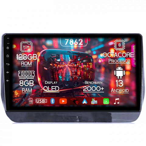 H1 2019 - Navigatie dedicata Hyundai H1 2019, 8GB RAM 128GB ROM, Octacore, Platforma 7862,Android 13, Display QLED 9”, Suporta camera 360º, DSP, Carplay&Android Auto, SIM 4G, Ventilator Activ