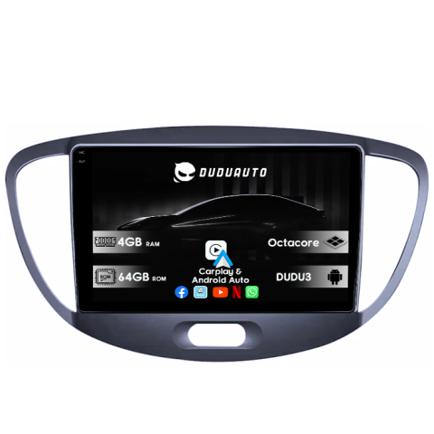 Navigatii Dedicate - Navigatie dedicata Hyundai i10 2007-2013, DUDU3, 4GB RAM 64GB ROM, Octacore, Platforma 8581, Android, Display QLED 9", DSP, Carplay&AndroidAuto