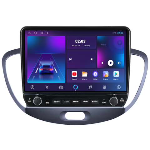 Navigatie dedicata Hyundai i10 2007-2013 Tesla cu butoane rotative model 2024, 4GB RAM 64GB ROM, Procesor Quadcore, Android 14, Display QLED 10", DSP, Carplay&Android Auto [5]