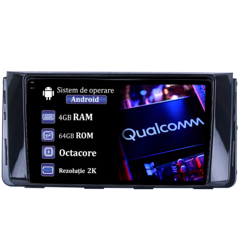 H350 - Navigatie dedicata Hyundai H350, 4GB RAM 64GB ROM, Procesor Qualcomm Octacore, Android 14, Rezolutie 2K, Display QLED 9", DSP, Carplay&Android Auto, SIM 4G
