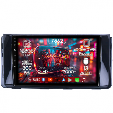 Hyundai - Navigatie dedicata Hyundai H350, 8GB RAM 128GB ROM, Octacore, Platforma 7862,Android 13, Display QLED 9”, Suporta camera 360º, DSP, Carplay&Android Auto, SIM 4G, Ventilator Activ