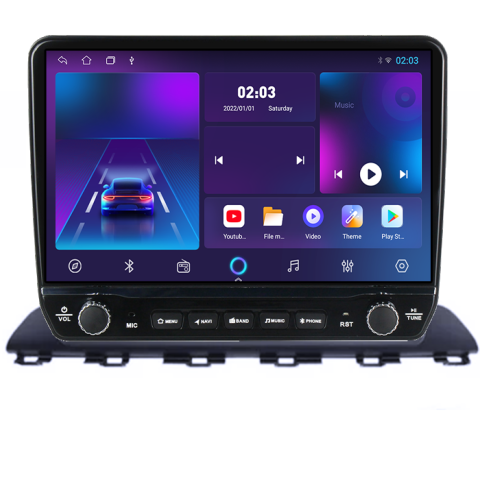 Navigatie dedicata Hyundai HB20 2021 Tesla cu butoane rotative model 2024, 4GB RAM 64GB ROM, Procesor Quadcore, Android 14, Display QLED 10", DSP, Carplay&Android Auto [5]