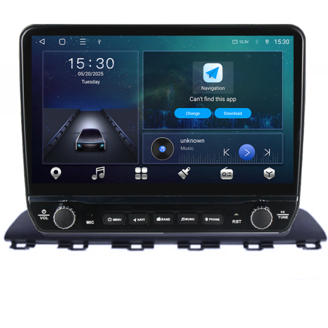 Navigatie dedicata Hyundai HB20 2021 Tesla cu butoane rotative model 2024, 4GB RAM 64GB ROM, Procesor Quadcore, Android 14, Display QLED 10", DSP, Carplay&Android Auto [6]