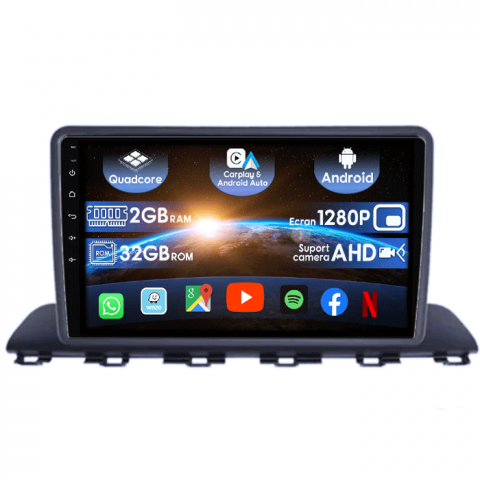 HB20 2021 - (Resigilata) Navigatie dedicata Hyundai HB20 2021, 2GB RAM 32GB ROM, Quad Core, Display 9" IPS Full HD, Carplay&Android Auto, Android 14, Suport camere AHD