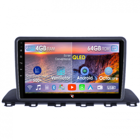 HB20 2021 - Navigatie dedicata Hyundai HB20 2021, 4GB RAM 64GB ROM, Octacore, Android 14, Display QLED 9", DSP, Carplay&Android Auto, SIM 4G, Ventilator Activ