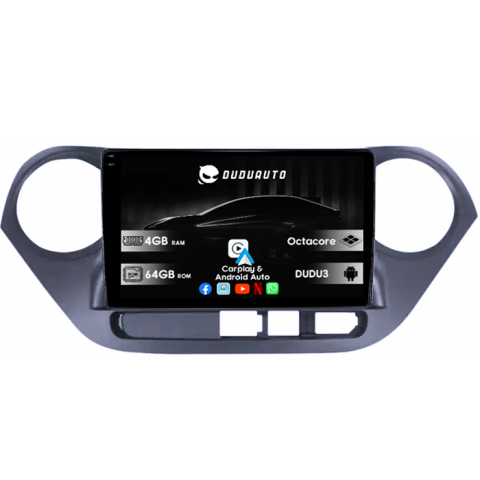 Navigatii Dedicate - Navigatie dedicata Hyundai I10 2014-2017, DUDU3, 4GB RAM 64GB ROM, Octacore, Platforma 8581, Android, Display QLED 9", DSP, Carplay&AndroidAuto