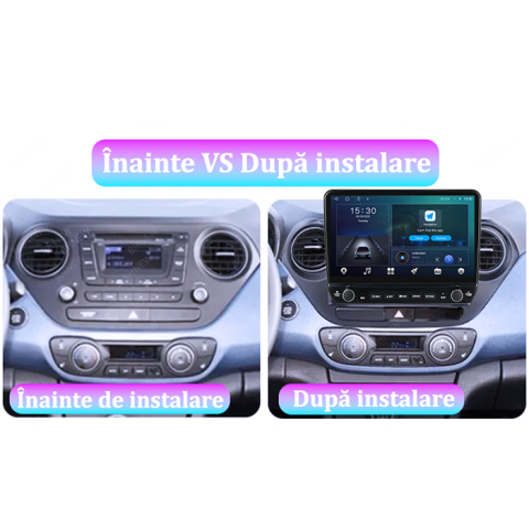 Navigatie dedicata Hyundai I10 2014-2017 Tesla cu butoane rotative model 2024, 4GB RAM 64GB ROM, Procesor Quadcore, Android 14, Display QLED 10", DSP, Carplay&Android Auto [3]