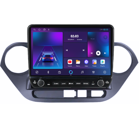 Navigatie dedicata Hyundai I10 2014-2017 Tesla cu butoane rotative model 2024, 4GB RAM 64GB ROM, Procesor Quadcore, Android 14, Display QLED 10", DSP, Carplay&Android Auto [4]