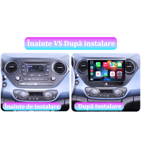 Navigatie dedicata Hyundai i10 2014-2017, 4GB RAM 64GB ROM, Procesor Qualcomm Octacore, Android 14, Rezolutie 2K, Display QLED 10", DSP, Carplay&Android Auto, SIM 4G [5]