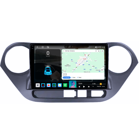 Navigatie dedicata Hyundai i10 2014-2017, 4GB RAM 64GB ROM, Procesor Qualcomm Octacore, Android 14, Rezolutie 2K, Display QLED 10", DSP, Carplay&Android Auto, SIM 4G [1]