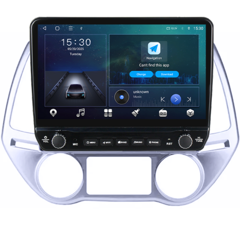 Navigatie dedicata Hyundai I20 2012-2014 Tesla cu butoane rotative model 2024, 4GB RAM 64GB ROM, Procesor Quadcore, Android 14, Display QLED 10", DSP, Carplay&Android Auto [5]