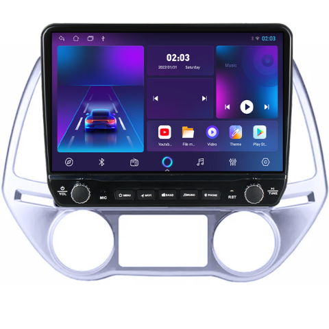 Navigatie dedicata Hyundai I20 2012-2014 Tesla cu butoane rotative model 2024, 4GB RAM 64GB ROM, Procesor Quadcore, Android 14, Display QLED 10", DSP, Carplay&Android Auto [3]