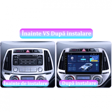 Navigatie dedicata Hyundai I20 2012-2014, 4GB RAM 64GB ROM, Quad Core, Display 10" QLED 1K, Carplay, Android 14, Bluetooth, Magazin Play, Suport Camere AHD [1]