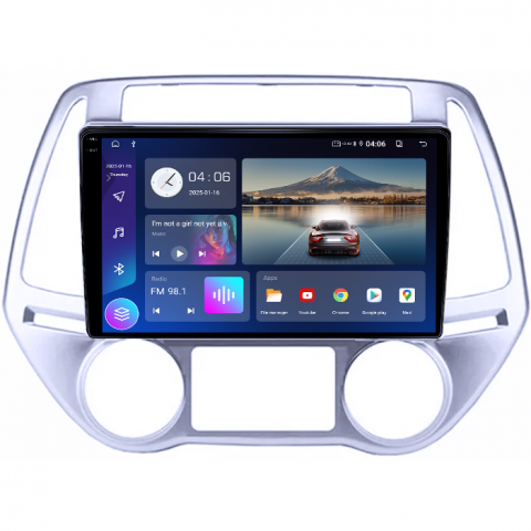 Navigatie dedicata Hyundai I20 2012-2014, 4GB RAM 64GB ROM, Quad Core, Display 10" QLED 1K, Carplay, Android 14, Bluetooth, Magazin Play, Suport Camere AHD [3]