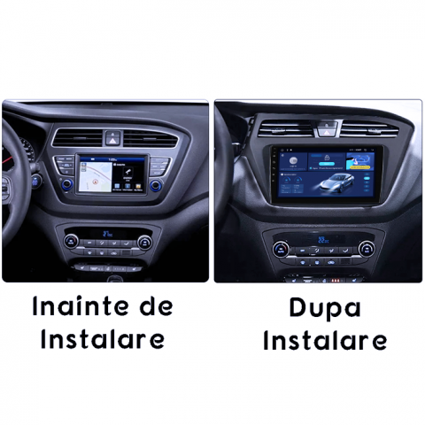 Navigatie dedicata Hyundai I20 2015-2017, 8GB RAM 128GB ROM, Octacore, Platforma TS18, Android 13, Display QLED 9”, Suporta camera 360º, DSP, Carplay&Android Auto, SIM 4G, Ventilator Activ [1]