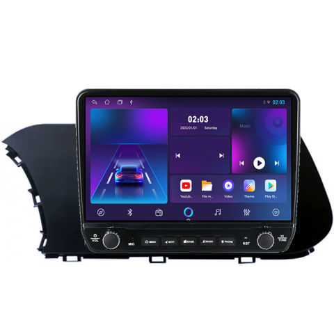 Navigatie dedicata Hyundai i20 2021 Tesla cu butoane rotative model 2024, 4GB RAM 64GB ROM, Procesor Quadcore, Android 14, Display QLED 10", DSP, Carplay&Android Auto [5]