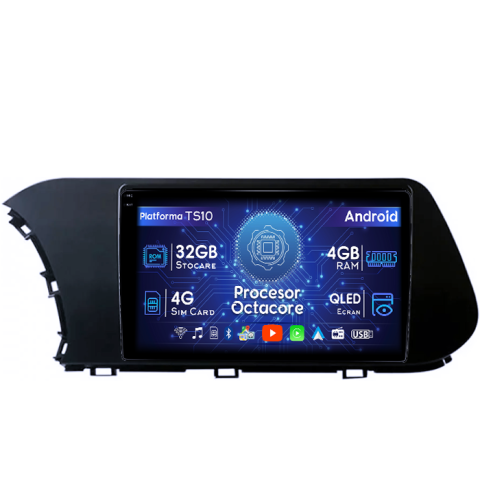 Hyundai - Navigatie dedicata Hyundai i20 2021+, 4GB RAM 32GB ROM, Octacore, Android 14, Display QLED 1K 10", DSP, Carplay&Android Auto, SIM 4G, Bluetooth, Ventilator Activ