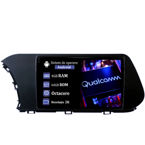 Hyundai - Navigatie dedicata Hyundai i20 2021, 4GB RAM 64GB ROM, Procesor Qualcomm Octacore, Android 14, Rezolutie 2K, Display QLED 9", DSP, Carplay&Android Auto, SIM 4G