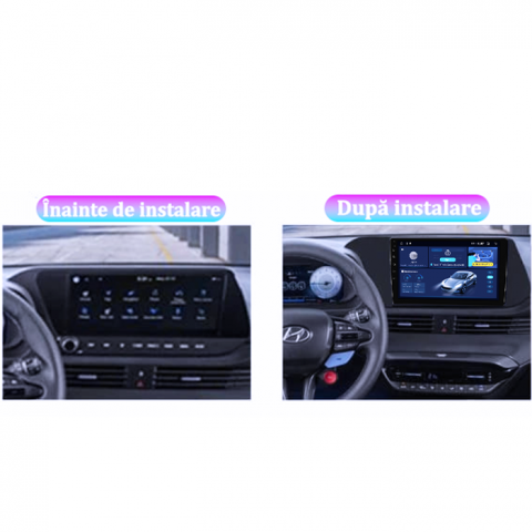 Navigatie dedicata Hyundai i20 2021, 4GB RAM 64GB ROM, Quadcore, Android 14, Display QLED 1K, 9", DSP, Carplay&Android Auto, Suport camere AHD [4]