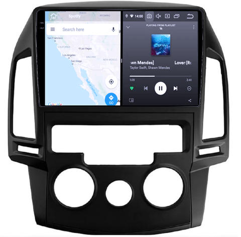 Navigatie dedicata Hyundai i30 2007-2012, clima manuala, 8GB RAM 128GB ROM, Octacore, Platforma TS18, Android 14, Display QLED 9", Suporta camera 360", DSP, Carplay&Android Auto, SIM 4G, Ventilator Ac [3]