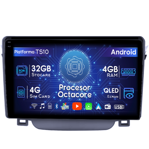 I30 2011-2017 - Navigatie dedicata Hyundai I30 2011-2015, 4GB RAM 32GB ROM, Octacore, Android 14, Display QLED 1K 9", DSP, Carplay&Android Auto, SIM 4G, Bluetooth, Ventilator Activ