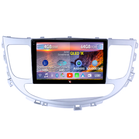 Rohens Genesis 2008-2013 - Navigatie dedicata Hyundai Rohens Genesis 2008-2013, 4GB RAM 64GB ROM, Octacore, Android 14, Display QLED  9", Carplay&Android Auto, SIM 4G, Ventilator Activ