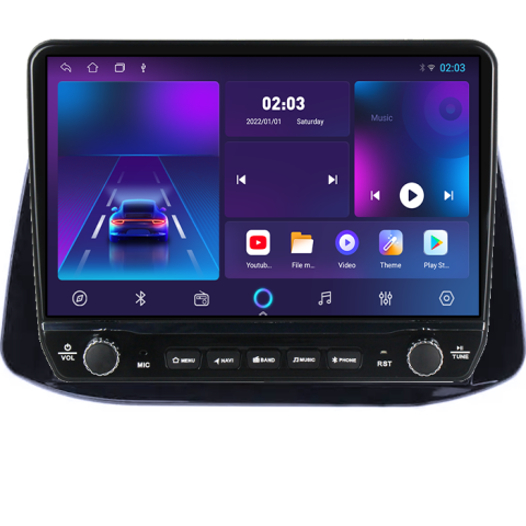 Navigatie dedicata Hyundai I30 2018 Tesla cu butoane rotative model 2024, 4GB RAM 64GB ROM, Procesor Quadcore, Android 14, Display QLED 10", DSP, Carplay&Android Auto [4]