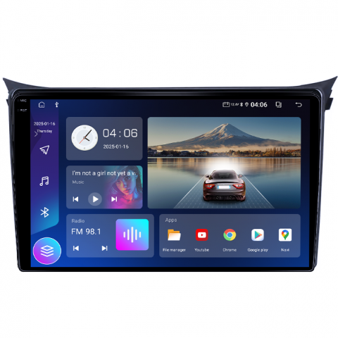 Navigatie dedicata Hyundai I30 2011-2017, 4GB RAM 64GB ROM, Quad Core, Display 9" QLED 1K, Carplay, Android 14, Bluetooth, Magazin Play, Suport Camere AHD [3]