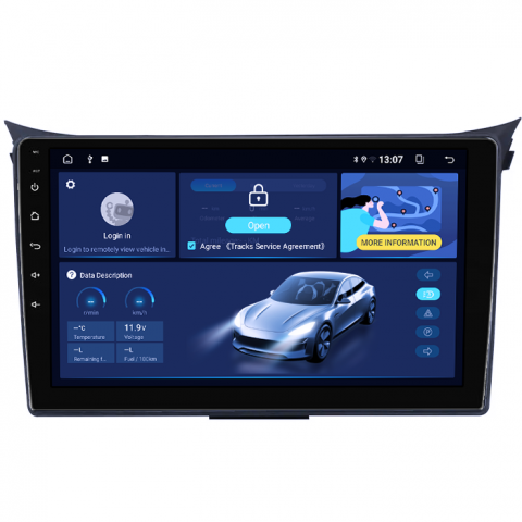 Navigatie dedicata Hyundai I30 2011-2017, 8GB RAM 128GB ROM, Octacore, Platforma TS18, Android 13, Display QLED 9”, Suporta camera 360º, DSP, Carplay&Android Auto, SIM 4G, Ventilator Activ [1]